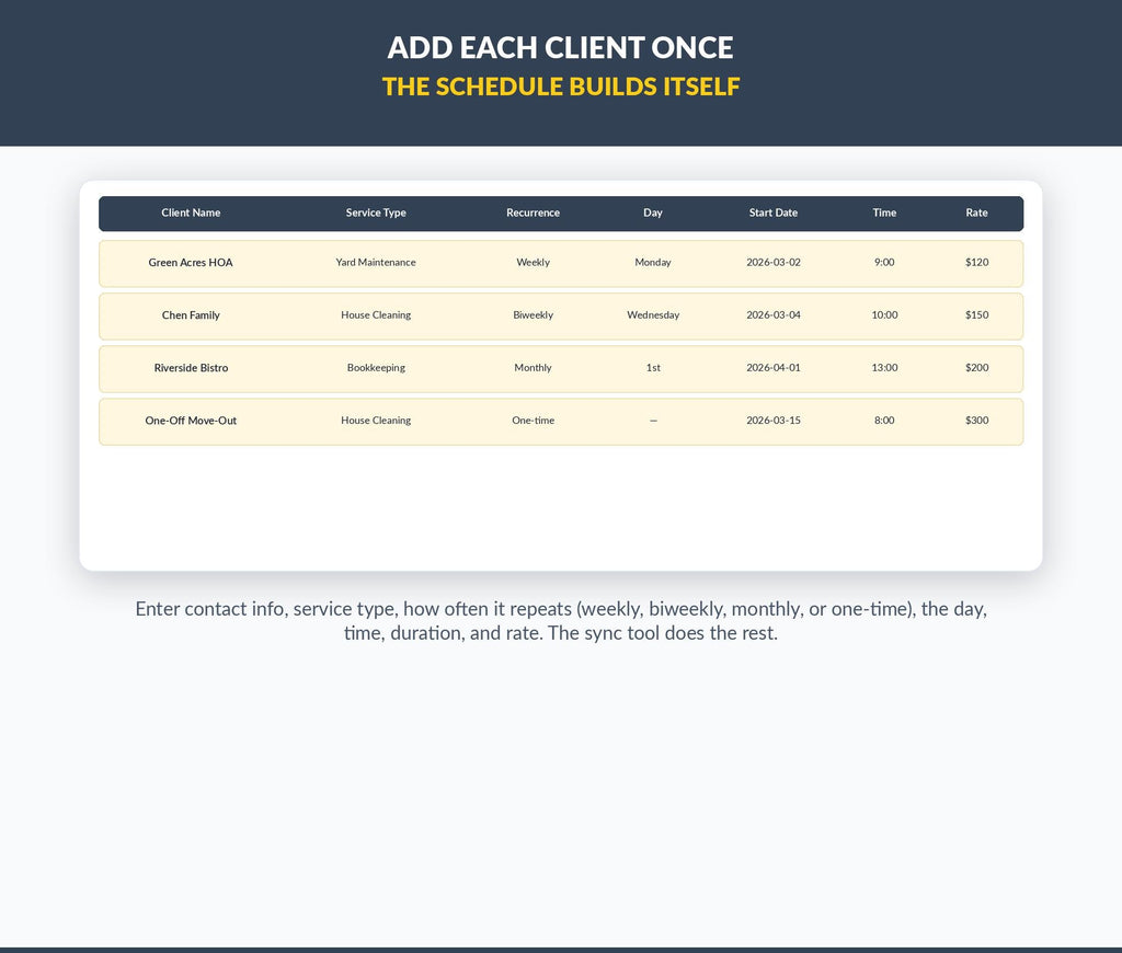 Client Schedule Tracker | Google Sheets Template with Auto-Reminders (Digital Download)