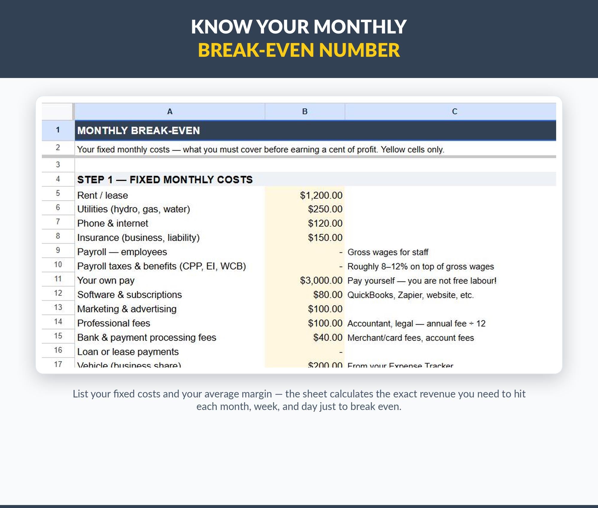 Pricing Margin Calculator Google Sheets | Small Business Profit Tool (Digital Download)
