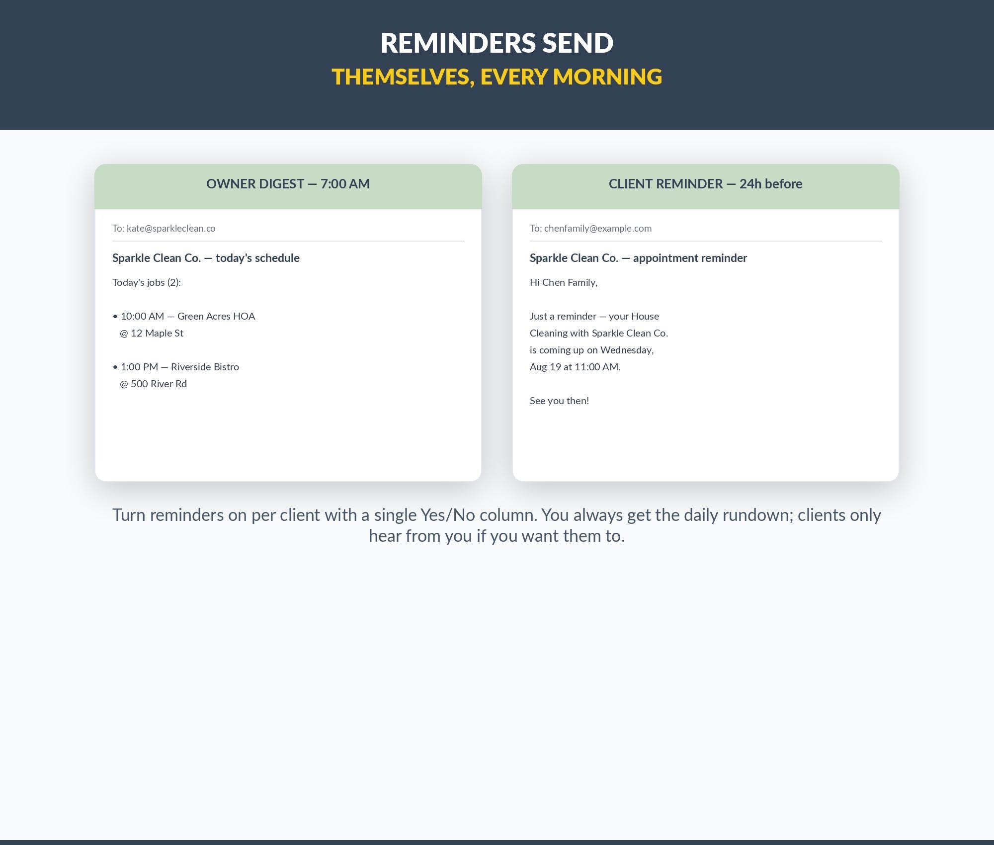 Client Schedule Tracker | Google Sheets Template with Auto-Reminders (Digital Download)